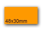 wereinaristea EtichetteAutoadesive, 48x30(30x48mm) Carta ARANCIONE, adesivo Permanente, angoli a spigolo, per ink-jet, laser e fotocopiatrici, su foglio A4 (210x297mm) bra3013AR