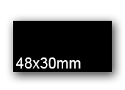wereinaristea EtichetteAutoadesive, 48x30(30x48mm) Carta NERO, adesivo Permanente, angoli a spigolo, per ink-jet, laser e fotocopiatrici, su foglio A4 (210x297mm) bra3013NE