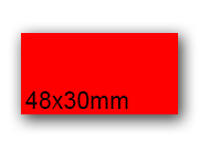 wereinaristea EtichetteAutoadesive, 48x30(30x48mm) Carta ROSSO, adesivo Permanente, angoli a spigolo, per ink-jet, laser e fotocopiatrici, su foglio A4 (210x297mm) bra3013RO