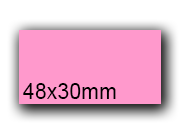 wereinaristea EtichetteAutoadesive, 48x30(30x48mm) Carta ROSA, adesivo Permanente, angoli a spigolo, per ink-jet, laser e fotocopiatrici, su foglio A4 (210x297mm) bra3013RS