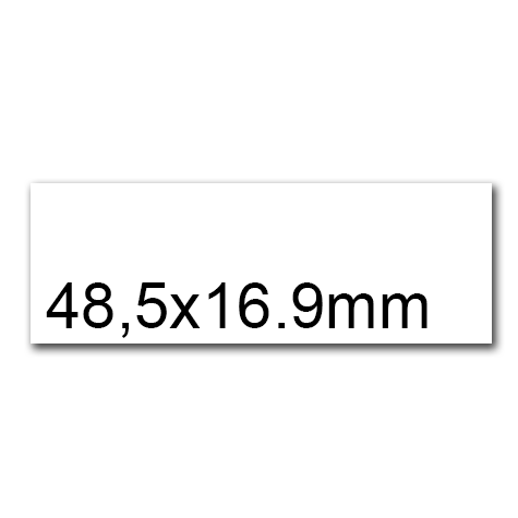 wereinaristea EtichetteAutoadesive, 48,5x16,9(16,9x48,5mm) Carta BIANCO, adesivo Permanente, angoli a spigolo, per ink-jet, laser e fotocopiatrici, su foglio A4 (210x297mm).