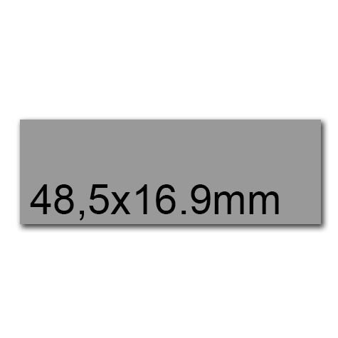 wereinaristea EtichetteAutoadesive, 48,5x16,9(16,9x48,5mm) Carta GRIGIO, adesivo Permanente, angoli a spigolo, per ink-jet, laser e fotocopiatrici, su foglio A4 (210x297mm).