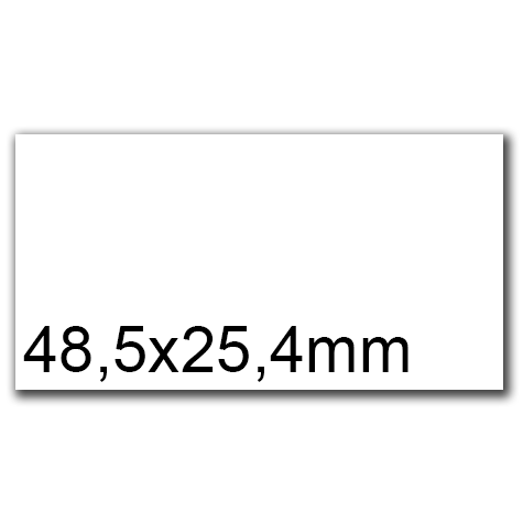 wereinaristea EtichetteAutoadesive, 48,5x25,4(25,4x48,5mm) Carta BIANCO, adesivo Permanente, angoli a spigolo, per ink-jet, laser e fotocopiatrici, su foglio A4 (210x297mm).