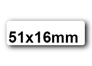 wereinaristea EtichetteAutoadesive, COPRENTE, 51x16(16x51mm) Carta BIANCO, adesivo Permanente, angoli arrotondati, per ink-jet, laser e fotocopiatrici, su foglio A4 (210x297mm) bra3018