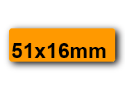 wereinaristea EtichetteAutoadesive, 51x16(16x51mm) Carta ARANCIONE adesivo Permanente, angoli arrotondati, per ink-jet, laser e fotocopiatrici, su foglio A4 (210x297mm) bra3018ar