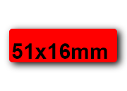 wereinaristea EtichetteAutoadesive, 51x16(16x51mm) Carta ROSSO, adesivo Permanente, angoli arrotondati, per ink-jet, laser e fotocopiatrici, su foglio A4 (210x297mm) bra3018RO