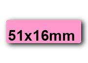 wereinaristea EtichetteAutoadesive, 51x16(16x51mm) Carta ROSA adesivo Permanente, angoli arrotondati, per ink-jet, laser e fotocopiatrici, su foglio A4 (210x297mm) bra3018rs