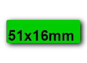 wereinaristea EtichetteAutoadesive, 51x16(16x51mm) Carta VERDE, adesivo Permanente, angoli arrotondati, per ink-jet, laser e fotocopiatrici, su foglio A4 (210x297mm).
