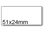 wereinaristea EtichetteAutoadesive, COPRENTE, 51x24(24x51mm) Carta BIANCO, adesivo Permanente, angoli a spigolo, per ink-jet, laser e fotocopiatrici, su foglio A4 (210x297mm).