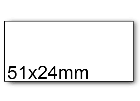 wereinaristea EtichetteAutoadesive, COPRENTE, 51x24(24x51mm) Carta BIANCO, adesivo Permanente, angoli a spigolo, per ink-jet, laser e fotocopiatrici, su foglio A4 (210x297mm).