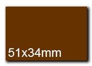wereinaristea EtichetteAutoadesive, 51x34(34x51mm) Carta MARRONE, adesivo Permanente, angoli a spigolo, per ink-jet, laser e fotocopiatrici, su foglio A4 (210x297mm) bra3020ma