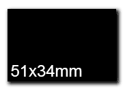 wereinaristea EtichetteAutoadesive, 51x34(34x51mm) Carta NERO, adesivo Permanente, angoli a spigolo, per ink-jet, laser e fotocopiatrici, su foglio A4 (210x297mm) bra3020ne