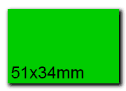 wereinaristea EtichetteAutoadesive, 51x34(34x51mm) Carta VERDE, adesivo Permanente, angoli a spigolo, per ink-jet, laser e fotocopiatrici, su foglio A4 (210x297mm) bra3020VE