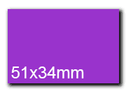 wereinaristea EtichetteAutoadesive, 51x34(34x51mm) Carta VIOLA, adesivo Permanente, angoli a spigolo, per ink-jet, laser e fotocopiatrici, su foglio A4 (210x297mm) bra3020vi