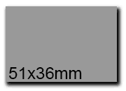 wereinaristea EtichetteAutoadesive, 51x36(36x51mm) Carta GRIGIO, adesivo Permanente, angoli a spigolo, per ink-jet, laser e fotocopiatrici, su foglio A4 (210x297mm) BRA3021gr