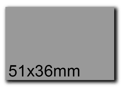 wereinaristea EtichetteAutoadesive, 51x36(36x51mm) Carta GRIGIO, adesivo Permanente, angoli a spigolo, per ink-jet, laser e fotocopiatrici, su foglio A4 (210x297mm).