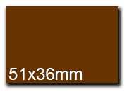 wereinaristea EtichetteAutoadesive, 51x36(36x51mm) Carta MARRONE, adesivo Permanente, angoli a spigolo, per ink-jet, laser e fotocopiatrici, su foglio A4 (210x297mm) BRA3021ma
