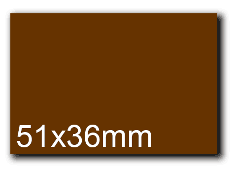 wereinaristea EtichetteAutoadesive, 51x36(36x51mm) Carta MARRONE, adesivo Permanente, angoli a spigolo, per ink-jet, laser e fotocopiatrici, su foglio A4 (210x297mm).