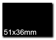 wereinaristea EtichetteAutoadesive, 51x36(36x51mm) Carta NERO, adesivo Permanente, angoli a spigolo, per ink-jet, laser e fotocopiatrici, su foglio A4 (210x297mm) BRA3021ne