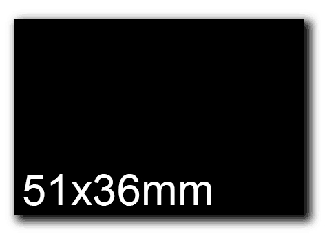 wereinaristea EtichetteAutoadesive, 51x36(36x51mm) Carta NERO, adesivo Permanente, angoli a spigolo, per ink-jet, laser e fotocopiatrici, su foglio A4 (210x297mm).