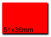 wereinaristea EtichetteAutoadesive, 51x36(36x51mm) Carta ROSSO, adesivo Permanente, angoli a spigolo, per ink-jet, laser e fotocopiatrici, su foglio A4 (210x297mm) bra3021RO