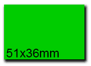 wereinaristea EtichetteAutoadesive, 51x36(36x51mm) Carta VERDE, adesivo Permanente, angoli a spigolo, per ink-jet, laser e fotocopiatrici, su foglio A4 (210x297mm) bra3021VE