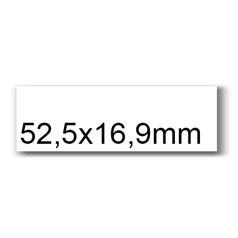 wereinaristea EtichetteAutoadesive, 52,5x16,9(16,9x52,5mm) Carta BIANCO, adesivo Permanente, angoli a spigolo, per ink-jet, laser e fotocopiatrici, su foglio A4 (210x297mm).
