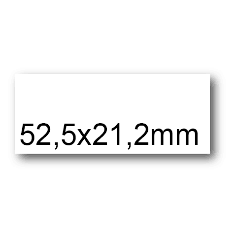 wereinaristea EtichetteAutoadesive, 52,5x21,2(21,2x52,5mm) Carta BIANCO, adesivo Permanente, angoli a spigolo, per ink-jet, laser e fotocopiatrici, su foglio A4 (210x297mm).