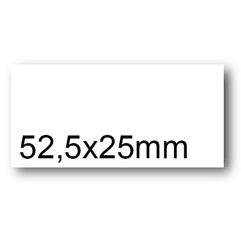 wereinaristea EtichetteAutoadesive, 52,5x24,75(24,75x52,5mm) Carta BIANCO, adesivo Permanente, angoli a spigolo, per ink-jet, laser e fotocopiatrici, su foglio A4 (210x297mm).