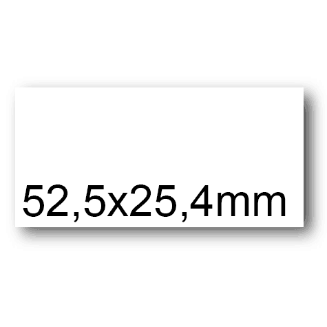 wereinaristea EtichetteAutoadesive, 52,5x25,4(25,4x52,5mm) Carta BIANCO, adesivo Permanente, angoli a spigolo, per ink-jet, laser e fotocopiatrici, su foglio A4 (210x297mm).