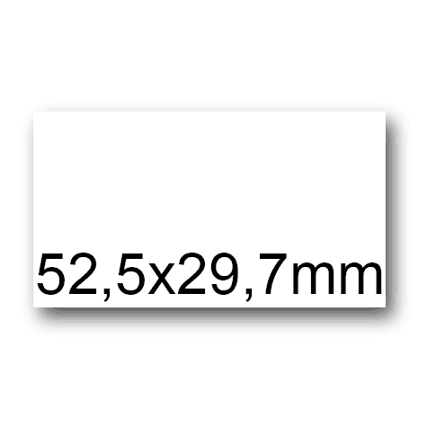 wereinaristea EtichetteAutoadesive, 52,5x29,7(29,7x52,5mm) Carta BIANCO, adesivo Permanente, angoli a spigolo, per ink-jet, laser e fotocopiatrici, su foglio A4 (210x297mm).