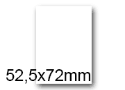 wereinaristea EtichetteAutoadesive, 52,5x72(72x52,5mm) Carta BIANCO, adesivo Permanente, angoli a spigolo, per ink-jet, laser e fotocopiatrici, su foglio A4 (210x297mm).