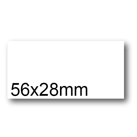 wereinaristea EtichetteAutoadesive, 56x28(28x56mm) Carta BIANCO, adesivo Permanente, angoli arrotondati, per ink-jet, laser e fotocopiatrici, su foglio A4 (210x297mm).