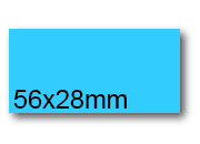 wereinaristea EtichetteAutoadesive, 56x28(28x56mm) Carta AZZURRO, adesivo Permanente, angoli arrotondati, per ink-jet, laser e fotocopiatrici, su foglio A4 (210x297mm) bra3033AZ