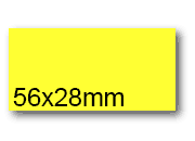 wereinaristea EtichetteAutoadesive, 56x28(28x56mm) Carta GIALLO, adesivo Permanente, angoli arrotondati, per ink-jet, laser e fotocopiatrici, su foglio A4 (210x297mm) bra3033GI