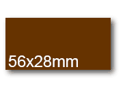wereinaristea EtichetteAutoadesive, 56x28(28x56mm) Carta MARRONE, adesivo Permanente, angoli arrotondati, per ink-jet, laser e fotocopiatrici, su foglio A4 (210x297mm) bra3033MA