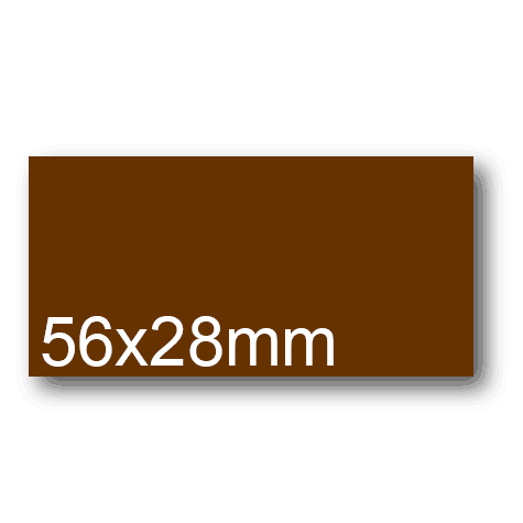 wereinaristea EtichetteAutoadesive, 56x28(28x56mm) Carta MARRONE, adesivo Permanente, angoli arrotondati, per ink-jet, laser e fotocopiatrici, su foglio A4 (210x297mm).