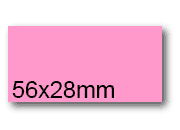 wereinaristea EtichetteAutoadesive, 56x28(28x56mm) Carta ROSA, adesivo Permanente, angoli arrotondati, per ink-jet, laser e fotocopiatrici, su foglio A4 (210x297mm) bra3033RS