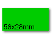 wereinaristea EtichetteAutoadesive, 56x28(28x56mm) Carta VERDE, adesivo Permanente, angoli arrotondati, per ink-jet, laser e fotocopiatrici, su foglio A4 (210x297mm) bra3033VE