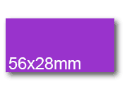 wereinaristea EtichetteAutoadesive, 56x28(28x56mm) Carta VIOLA, adesivo Permanente, angoli arrotondati, per ink-jet, laser e fotocopiatrici, su foglio A4 (210x297mm).