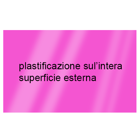 legatoria Cartoncino Sirio Plastificato Fedrigoni, CICLAMINO Con riserva non plastificata per adesione, formato A3L (29,7x51cm), 320grammi x mq (Cartoncino 290gr + plastificazione 30gr).