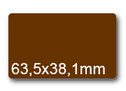 wereinaristea EtichetteAutoadesive, 63,5x38,1(38,1x63,5mm) Carta bra3038MA.