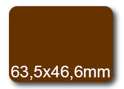 wereinaristea EtichetteAutoadesive, 63,5x46,6(46,6x63,5mm) Carta MARRONE, adesivo Permanente, angoli arrotondati, per ink-jet, laser e fotocopiatrici, su foglio A4 (210x297mm).