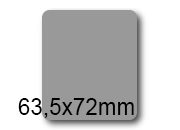 wereinaristea EtichetteAutoadesive, 63,5x72(72x63,5mm) Carta GRIGIO, adesivo Permanente, angoli arrotondati, per ink-jet, laser e fotocopiatrici, su foglio A4 (210x297mm).