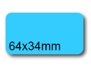 wereinaristea EtichetteAutoadesive, 64x34(34x64mm) Carta AZZURRO, adesivo Permanente, angoli arrotondati, per ink-jet, laser e fotocopiatrici, su foglio A4 (210x297mm) bra3042AZ