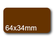 wereinaristea EtichetteAutoadesive, 64x34(34x64mm) Carta MARRONE, adesivo Permanente, angoli arrotondati, per ink-jet, laser e fotocopiatrici, su foglio A4 (210x297mm) bra3042MA