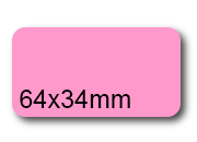 wereinaristea EtichetteAutoadesive, 64x34(34x64mm) Carta ROSA, adesivo Permanente, angoli arrotondati, per ink-jet, laser e fotocopiatrici, su foglio A4 (210x297mm) bra3042RS