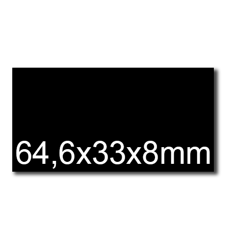 wereinaristea EtichetteAutoadesive, 64,6x33,8(33,8x64,6mm) Carta NERO, adesivo Permanente, angoli a spigolo, per ink-jet, laser e fotocopiatrici, su foglio A4 (210x297mm).