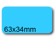 wereinaristea EtichetteAutoadesive. in carta. 63x34(34x63mm) Carta AZZURRO, adesivo Permanente, angoli arrotondati, per ink-jet, laser e fotocopiatrici, su foglio A4 (210x297mm) bra3044AZ