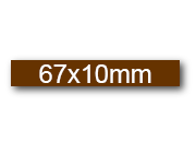wereinaristea EtichetteAutoadesive, 67x10(10x67mm) Carta MARRONE, adesivo Permanente, angoli a spigolo, per ink-jet, laser e fotocopiatrici, su foglio A4 (210x297mm) BRA3046ma
